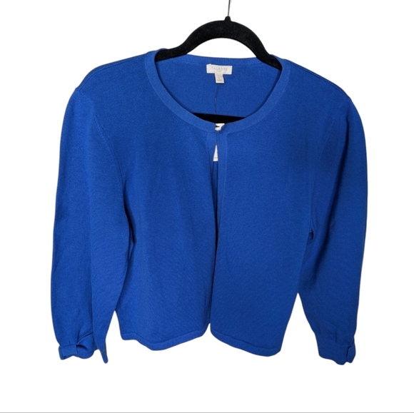 Talbots Blue Cardigan With Bow Details Sz L NWT - Picture 1 of 6